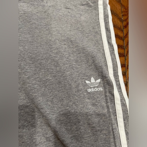 Adidas Kids Gray Joggers with White Stripes - Picture 2 of 12